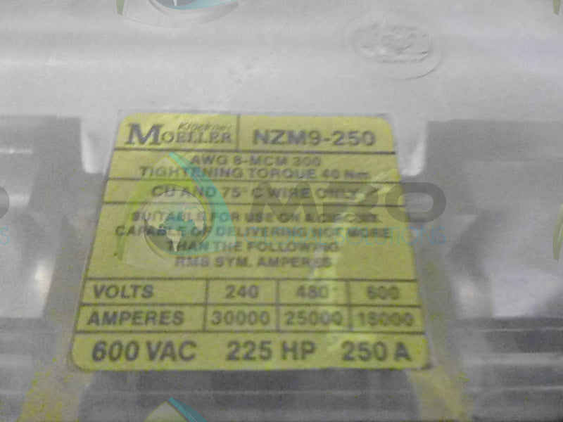 MOELLER NZM9-250 CIRCUIT BREAKER * AS IS *