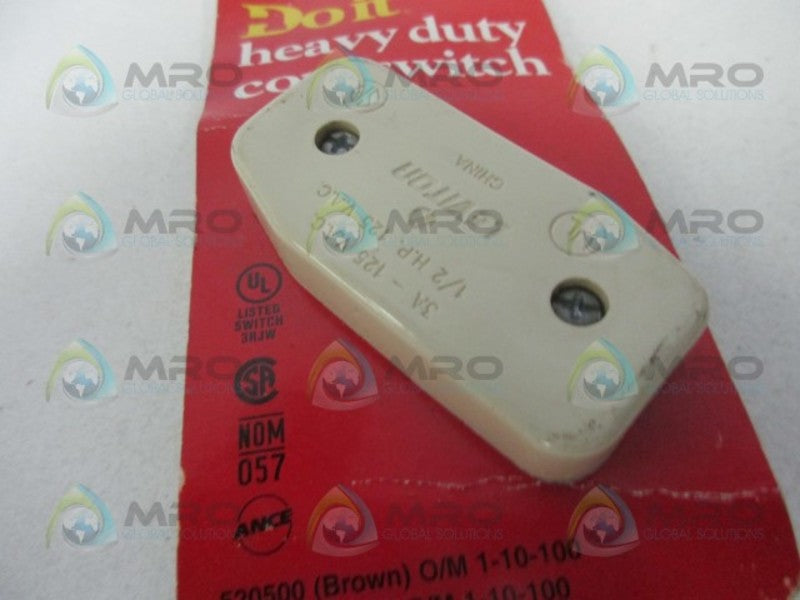 DO IT 520519 HEAVY DUTY CORD SWITCH * NEW IN FACTORY BAG *