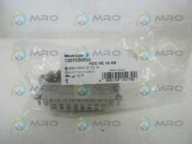 WEIDMULLER 1207500000 CONNECTOR MALE INSERT * NEW IN FACTORY BAG *