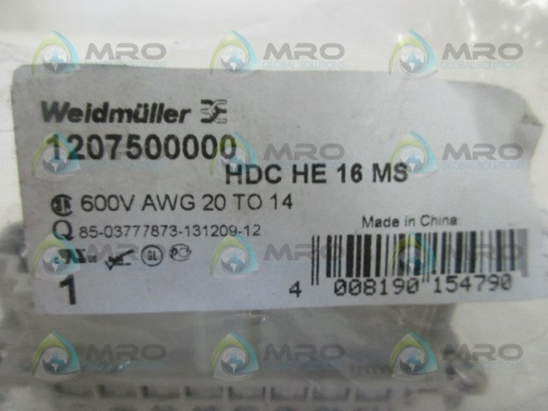 WEIDMULLER 1207500000 CONNECTOR MALE INSERT * NEW IN FACTORY BAG *