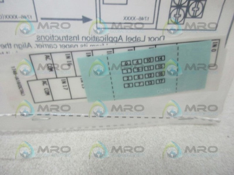ALLEN BRADLEY SLC 500 1746-RL40 SER. A OCTAL LABEL KIT * NEW IN FACTORY BAG *
