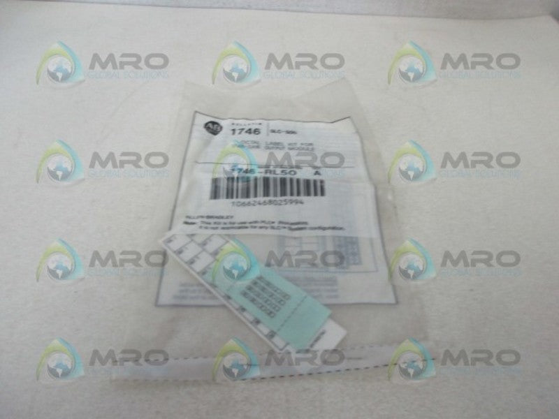 ALLEN BRADLEY SLC 500 1746-RL50 SER. A OCTAL LABEL KIT * NEW IN FACTORY BAG *