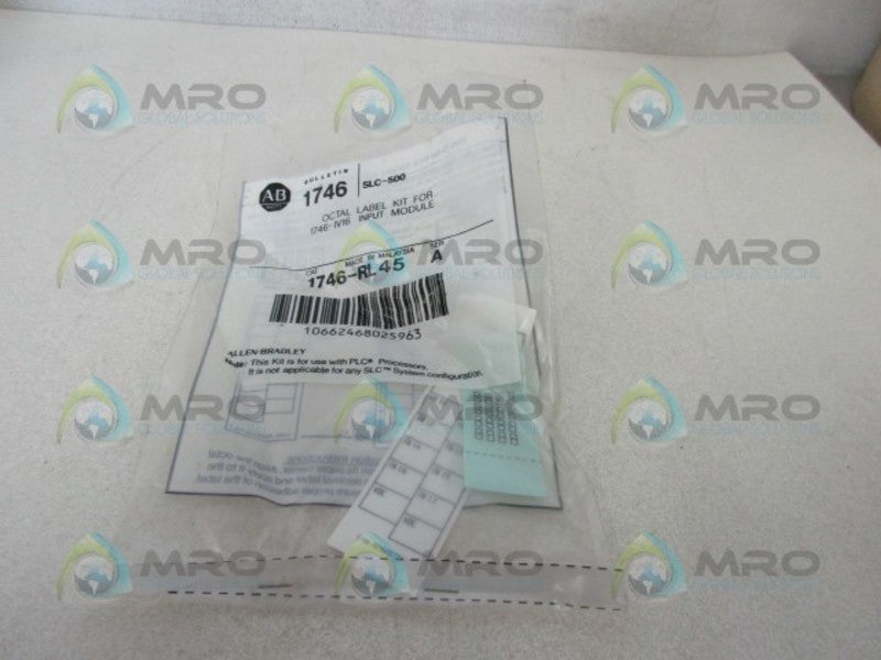 INDUSTRIAL SPARE PART SLC 500 1746-RL45 SER. A OCTAL LABEL KIT  NSMP