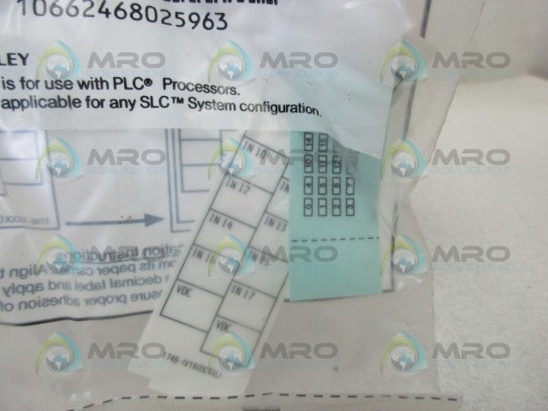 INDUSTRIAL SPARE PART SLC 500 1746-RL45 SER. A OCTAL LABEL KIT  NSMP