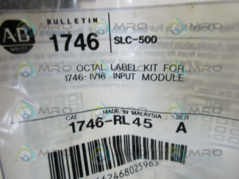 INDUSTRIAL SPARE PART SLC 500 1746-RL45 SER. A OCTAL LABEL KIT  NSMP