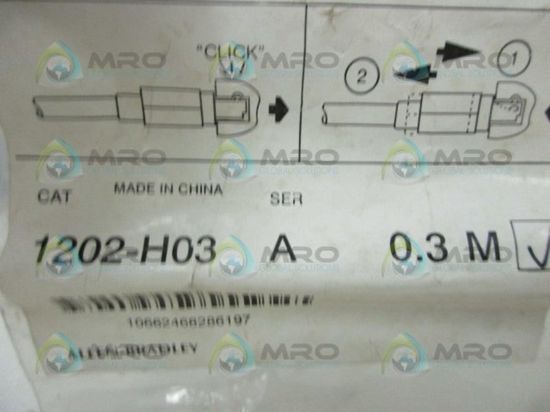 ALLEN BRADLEY 1202-H03 SER. A COMMUNICATION CABLE * NEW IN FACTORY BAG *