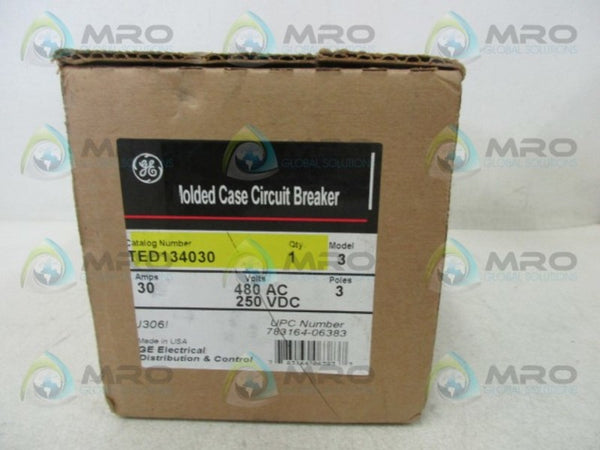 GENERAL ELECTRIC TED134030 CIRCUIT BREAKER  NSFS