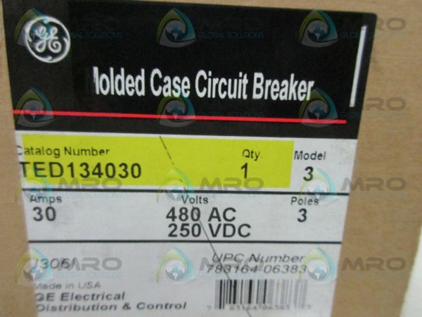 GENERAL ELECTRIC TED134030 CIRCUIT BREAKER  NSFS