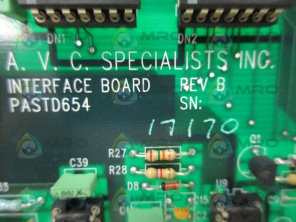 AVC SPECIALISTS PASTD654 INTERFACE BOARD  UNMP