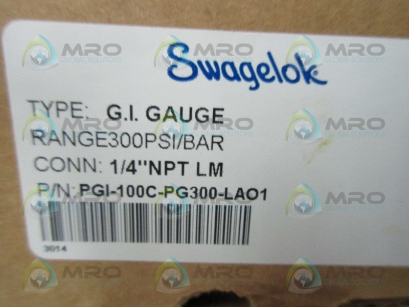 SWAGELOK PGI-100C-PG300-LAO1 PRESSURE GAUGE  NSMP