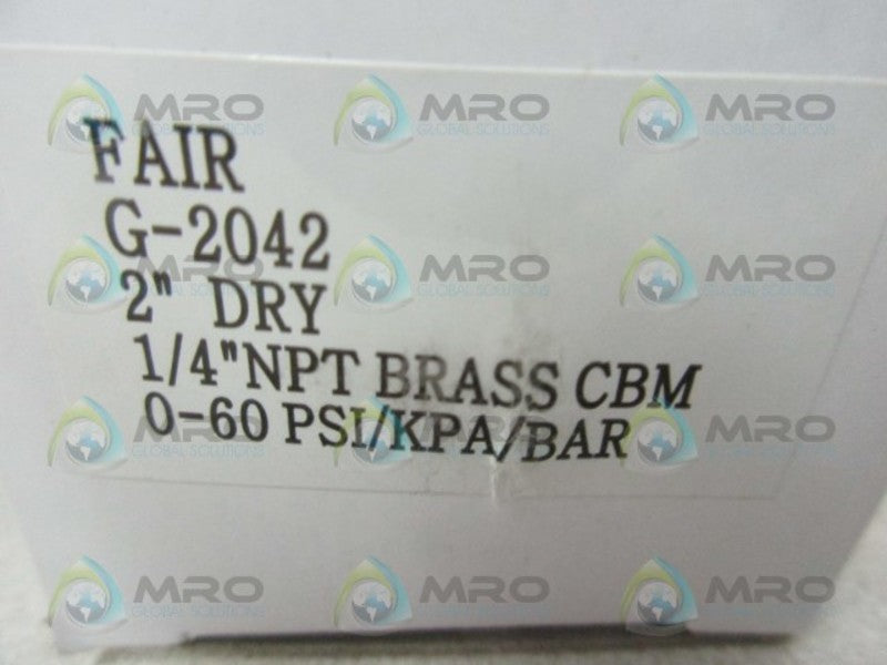 FAIR G-2042 PRESSURE GAGUE  NSMP