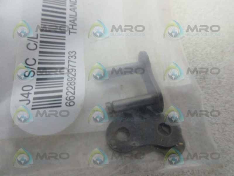 INDUSTRIAL MRO J40 SC/CL LINK CHAIN ROLLER CONNECTING * NEW IN FACTORY BAG *