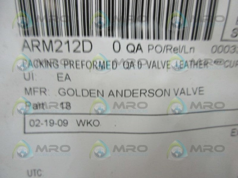 GOLDEN ANDERSON VALVE 18  NSMP