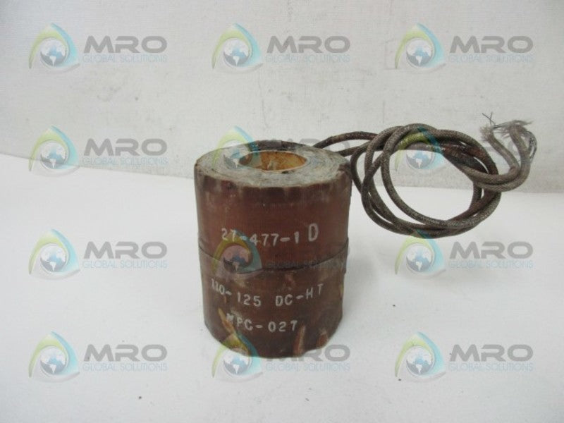ASCO MPC-027 SOLNOID VALVE COIL  UNMP