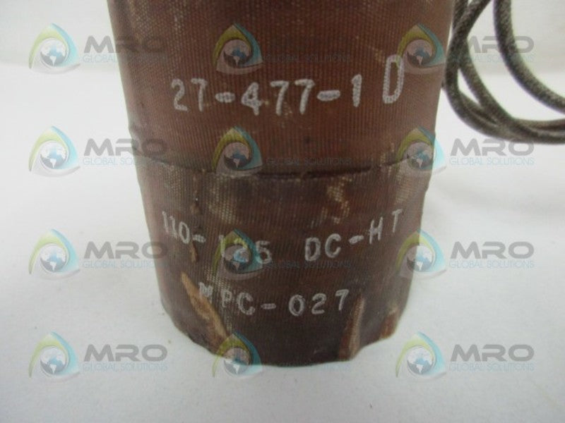 ASCO MPC-027 SOLNOID VALVE COIL  UNMP
