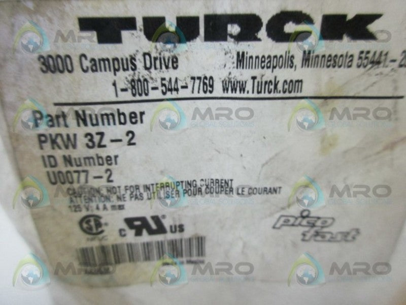 TURCK PKW3Z-2 PICOFAST MOLDED CORDSETS * NEW IN FACTORY BAG *