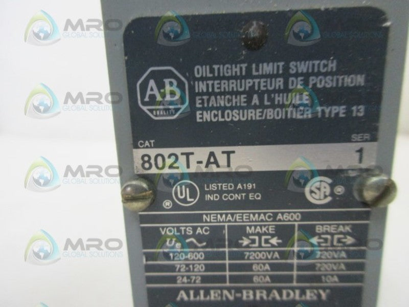 INDUSTRIAL SPARE PART 802T-AT SER. 1 (AS PICTURED) UNMP