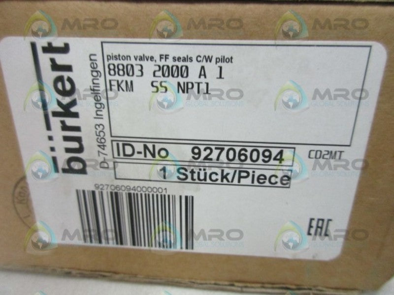 BURKERT FKM-SS-NPT1 PISTON VALVE  NSMP
