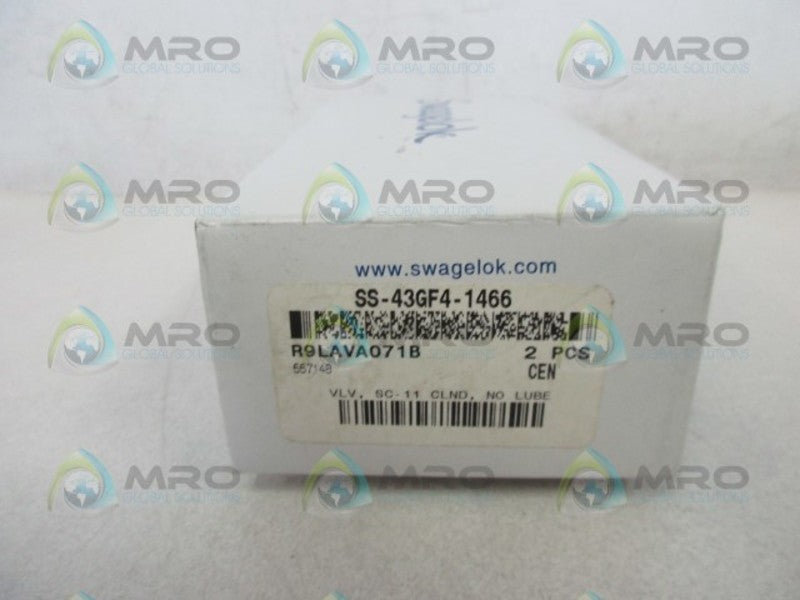SWAGELOK SS-43GF4-1466 STAINLESS STEEL BALL VALVE  NSMP