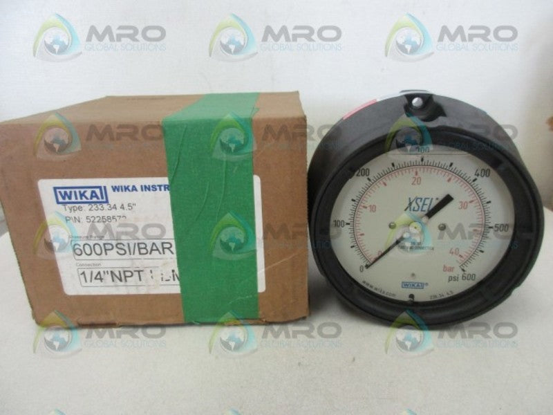 WIKA 233.34 4.5" PRESSURE GAUGE 0-600  NSMP
