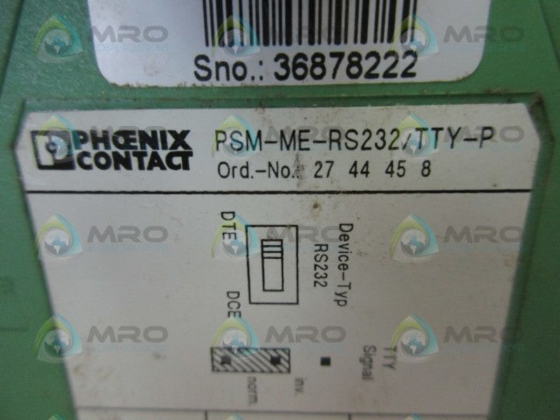 PHONEIX CONTACT PSM-ME-RS232/TTY-P INTERFACE CONVERTER  UNMP