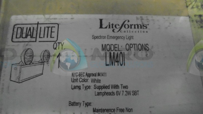 DUAL LITE LM401 MOUNTABLE LIGHT  NSMP