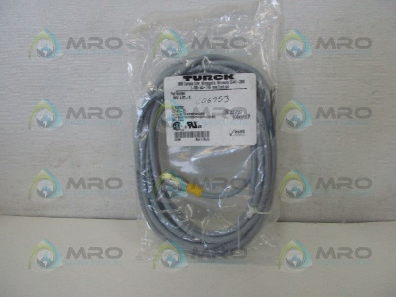 TURCK RKV 4.5T-5 EUROFAST MOLDED CORDSET * NEW IN FACTORY BAG *