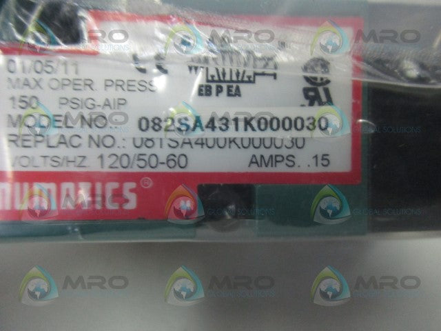 NUMATICS 082SA431K000030 SOLENOID VALVE * NEW IN FACTORY BAG *