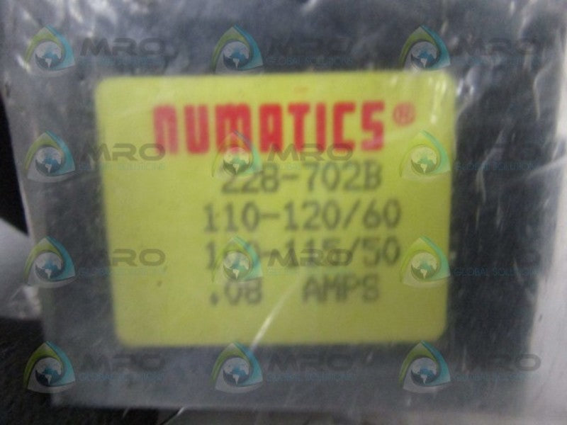 NUMATICS 228-702B VALVE COIL * NEW IN FACTORY BAG *