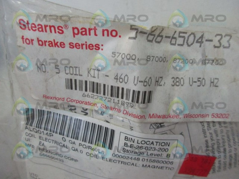 STEARNS 5-66-6504-33 COIL KIT #5 * NEW IN FACTORY BAG *