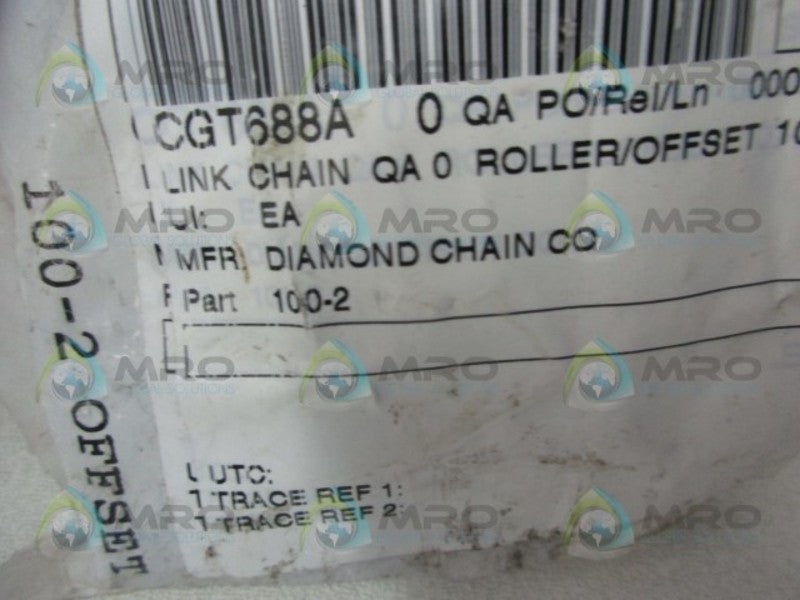 DIAMOND CHAIN 100-2 LINK CHAIN * NEW IN FACTORY BAG *