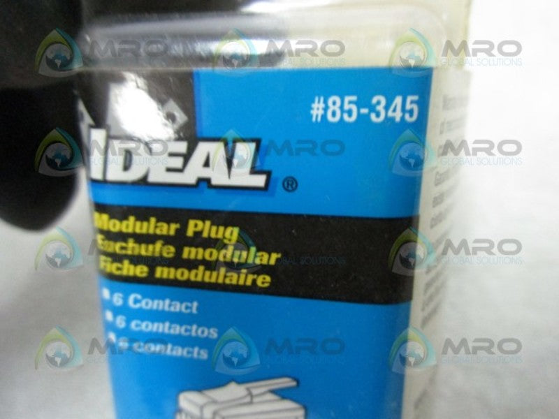IDEAL 85-345 MODULAR PLUG RJ-11  (PK OF 25) * NEW IN ORIGINAL PACKAGE *