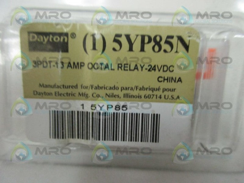 DAYTON 5YP85N OCTAL PUG IN RELAY * NEW IN ORIGINAL PACKAGE *