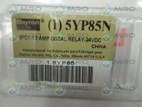 DAYTON 5YP85N OCTAL PUG IN RELAY * NEW IN ORIGINAL PACKAGE *