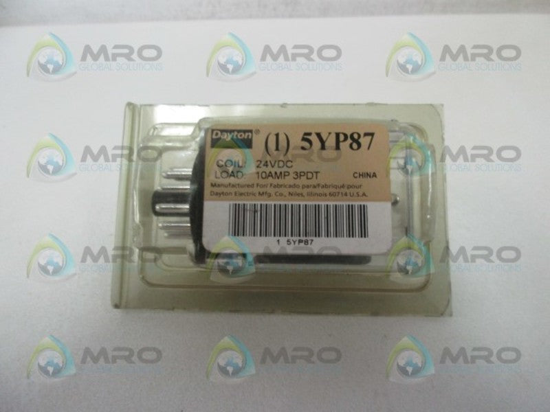 DAYTON 5YP87 RELAY 24VDC * NEW IN ORIGINAL PACKAGE *