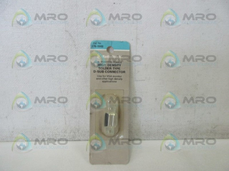 RADIO SHACK 276-1502 CONNECTOR D-SUB FEMALE * NEW IN ORIGINAL PACKAGE *