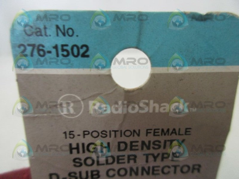 RADIO SHACK 276-1502 CONNECTOR D-SUB FEMALE * NEW IN ORIGINAL PACKAGE *