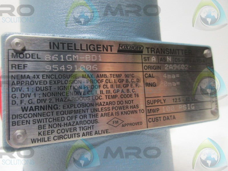 FOXBORO 861GM-BD1 INTELLIGENT TRANSMITTER  NSMP