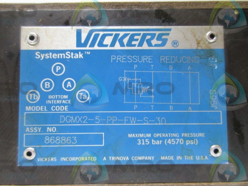 VICKERS DGMX2-5-PP-F-W-S-30 RECERSIBLE HYDRAULIC VALVE  NSMP