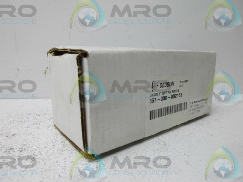 DEUBLIN 357-000-002163 UNION 1 NPT RH ROTOR * FACTORY SEALED *
