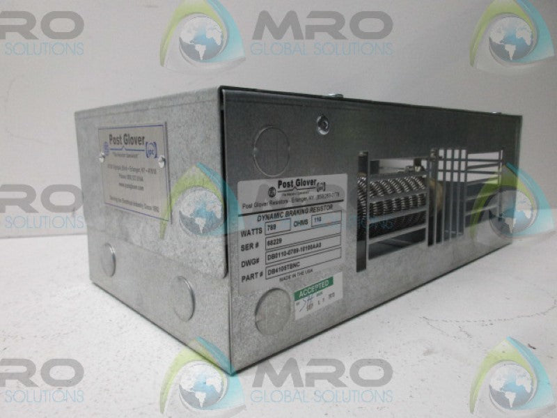 POST GLOVER DB4105TBNC DYNAMIC BRAKING RESISTOR  NSNP