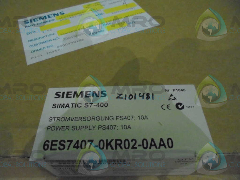 SIEMENS SIMATIC S7-400 6ES7407-0KR02-0AA0 * FACTORY SEAL *
