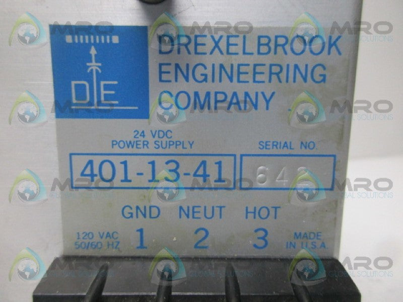 DREXELBROOK 401-13-41 POWER SUPPLY  UNMP