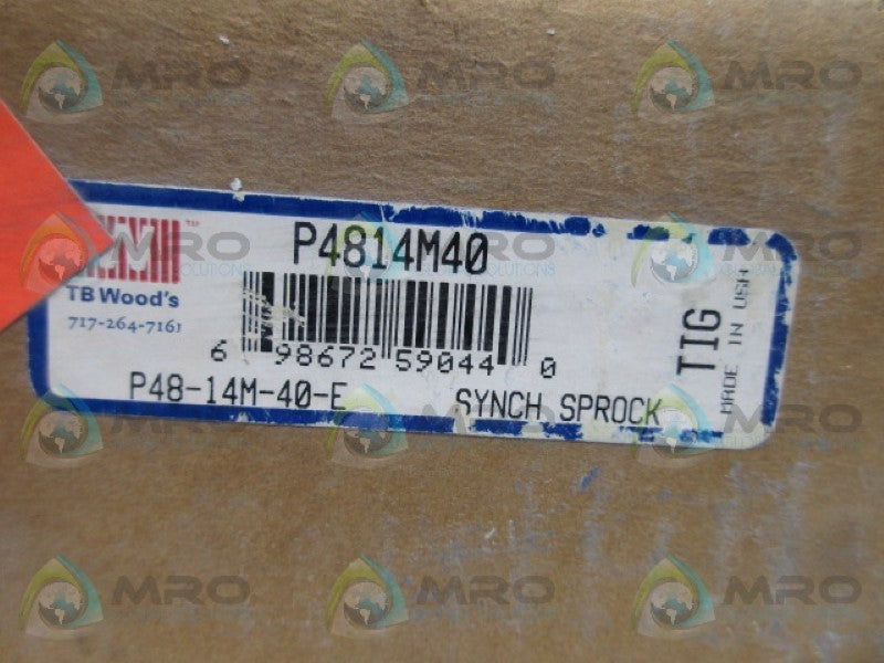 TB WOODS P48-14M-40-E TIMING BELT PULLEY * FACTORY SEALED *
