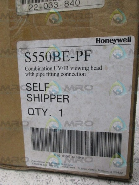 HONEYWELL S550BE-PF UV/IR VIEWING HEAD * FACTORY SEALED *