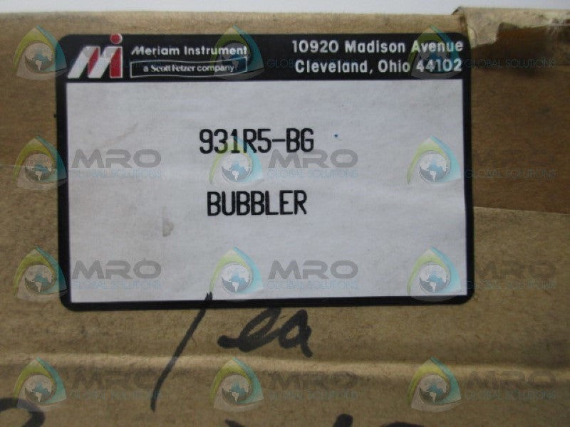 MERIAM INSTRUMENT 931R5-BG BUBBLER * FACTORY SEALED *
