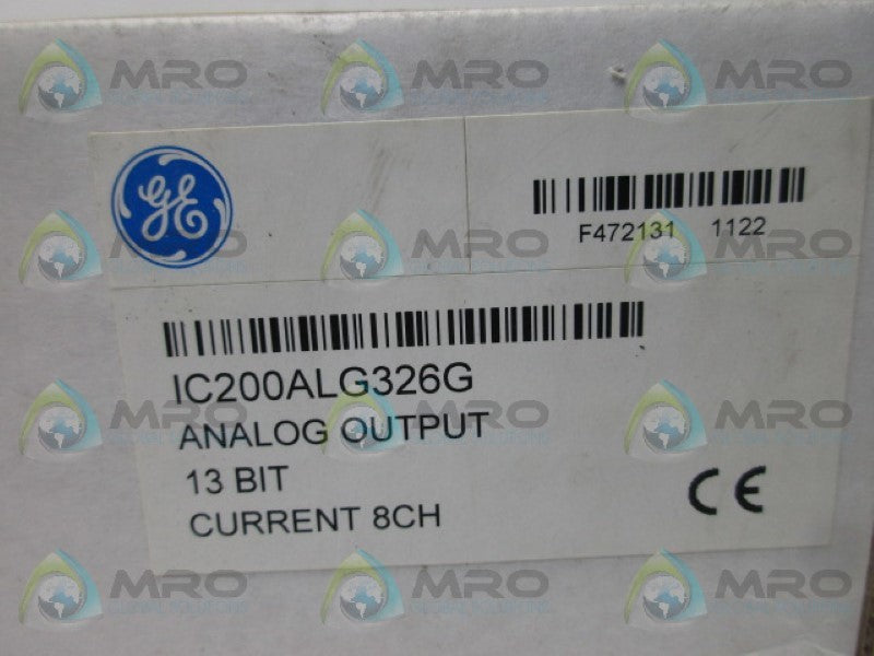 GENERAL ELECTRIC IC200ALG326G ANALOG OUTPUT * FACTORY SEALED *
