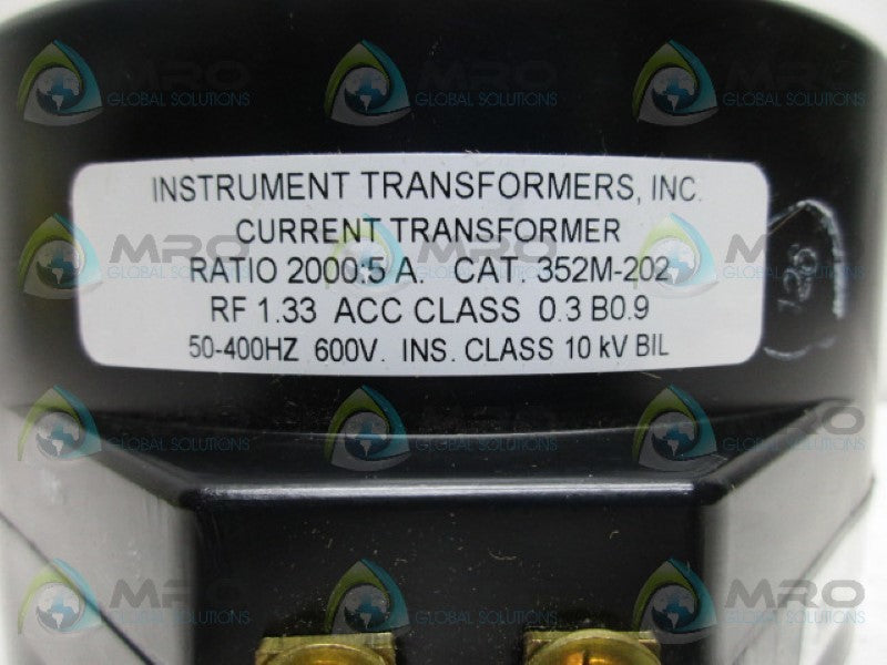 INSTRUMENT TRANSFORMER 352M-202 TRANSFORMER RATIO 2000:5A  NSNP