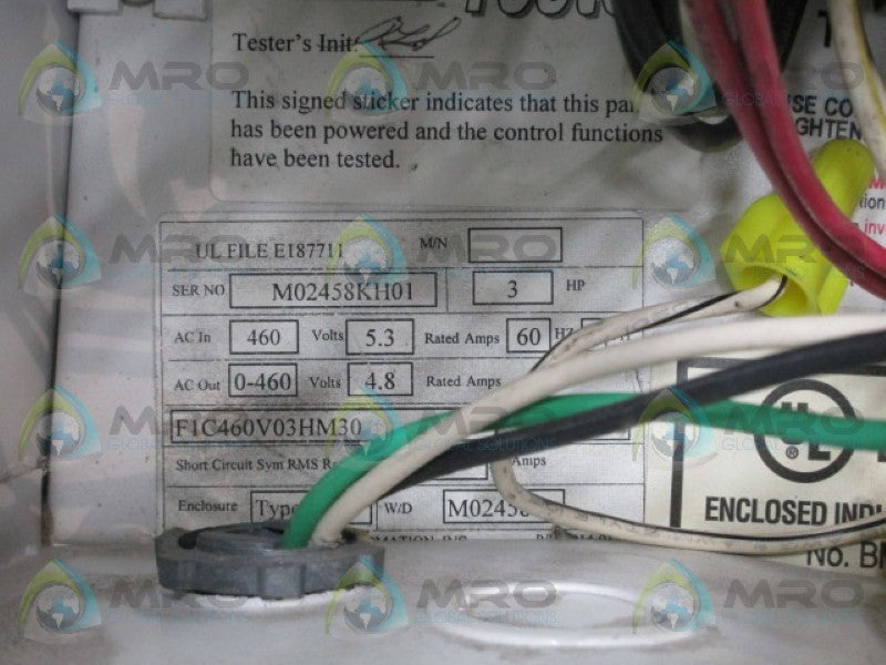 MITSUBISHI F1C460V03HM30 3HP AC DRIVE  UNMP