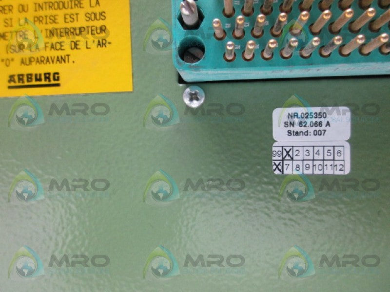 ARBURG 025350 POLYTRONICA CONTROL PANEL  UNMP